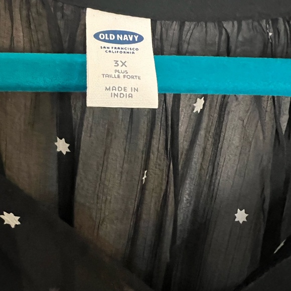 3X Plus Old Navy Black Star Blouse - Picture 3 of 3